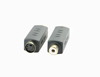 

200pcs/lot S-Video VHS Female to RCA Female Composite Video Adapter Connector Gold Plated