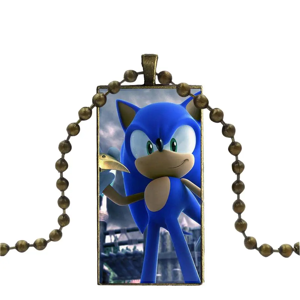 Sega Shadow Соник Ежик для детей бусины бронзового цвета стеклянный кабошон с