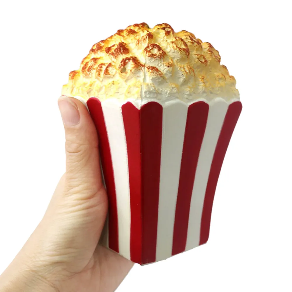 Новейшая Jumbo Squeeze Popcorn Squishy Bread милая мягкая медленно поднимающаяся поп Кукуруза с