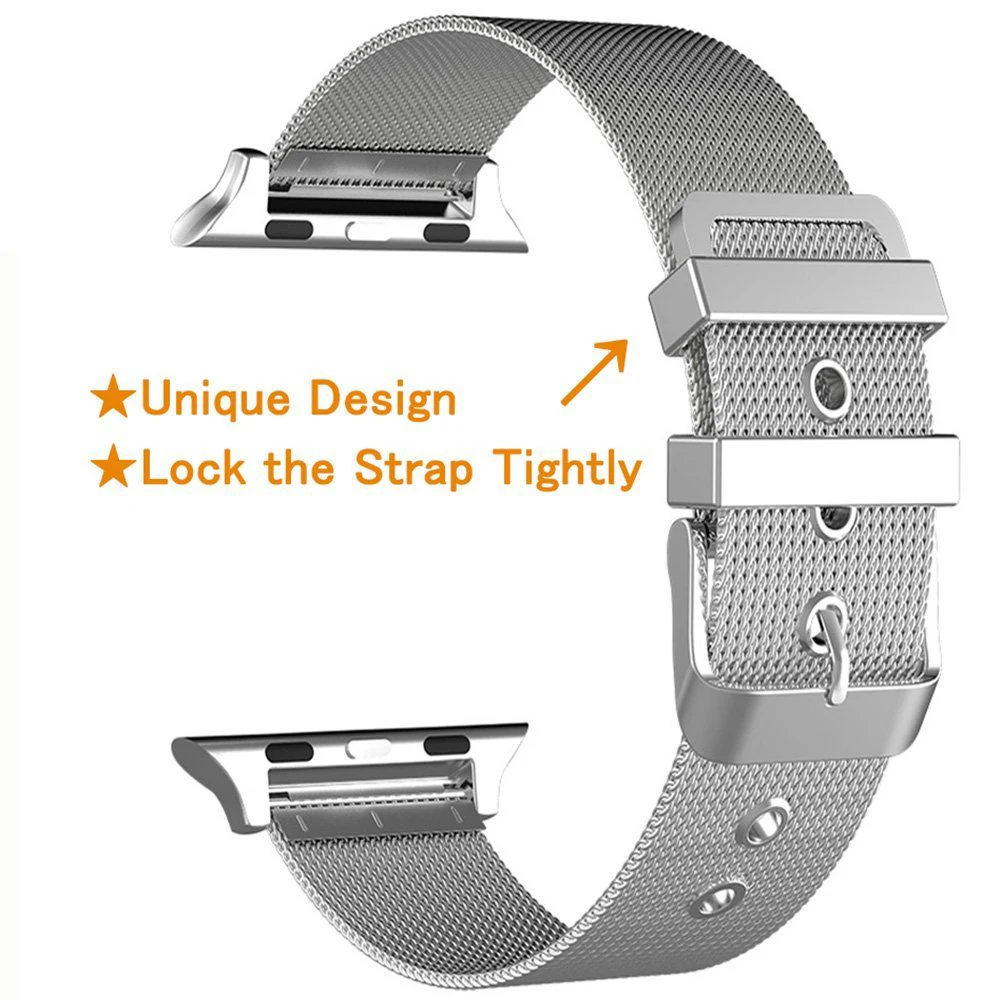 Milanese Loop Stainless Steel for Apple Watch Series 4 3 2 ...