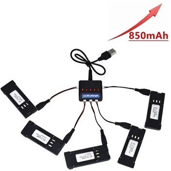 

Upgraded 500mah to 850mAH 3.7V Lipo Battery With Charger for E58 JY019 S168 For RC Quadcopter Spare Parts 3.7v RC Drone Battery