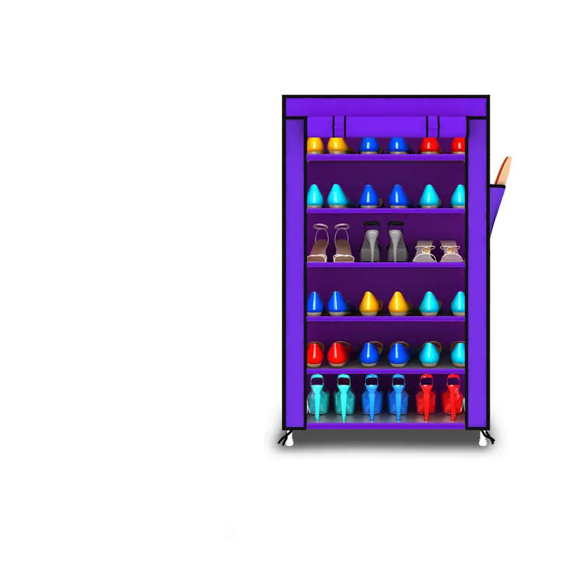 شحن مجاني 6 الطبقة غير المنسوجة هوميستيلي حذاء مجلس الوزراء الأحذية رفوف تخزين كبيرة قدرة المنزل الأثاث Diy بسيطة