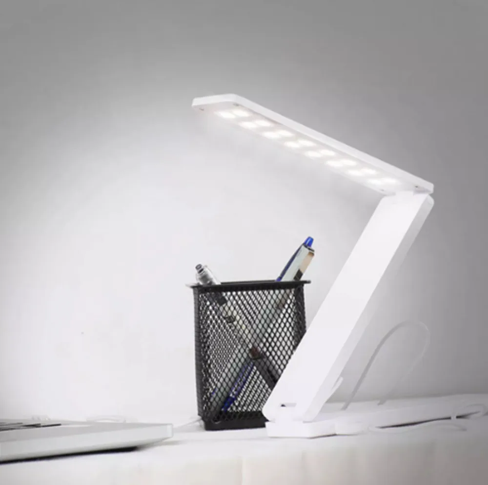 

Led desk lamp 1.5W Portable Rechargeable Adjustable Foldable 16 LED Night Light Desktop Bedside Reading Lamp