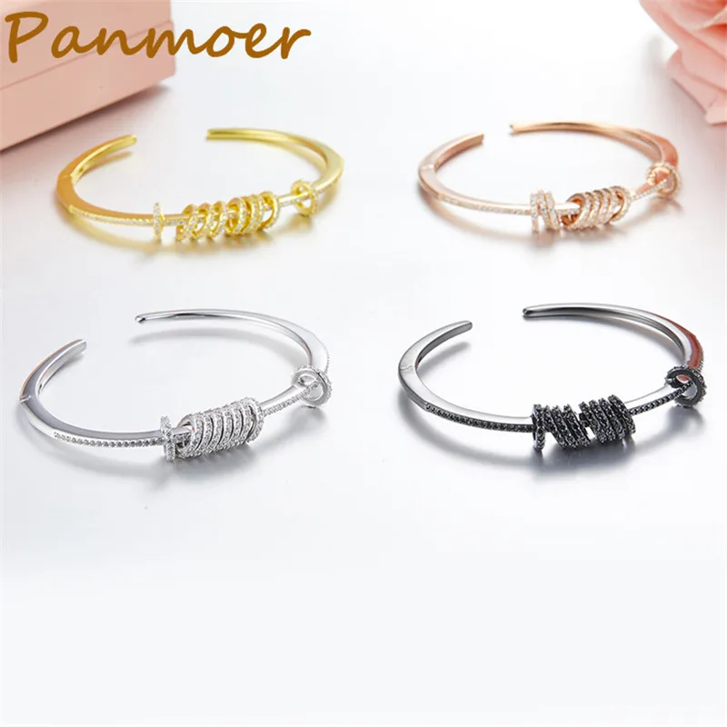 

Brand S925 Sterling Silver tiny zircon multi Circle Bracelet simple and fashionable open bracelet & bangle women charms jewelry