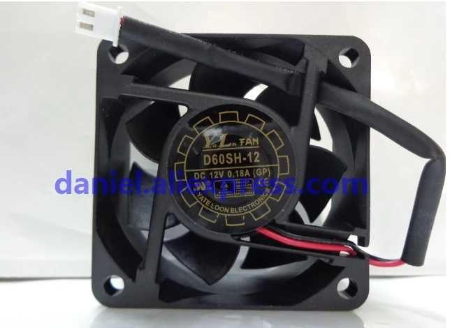 D60SH-12 6025 60*60*25 мм DC 12V 0.18A 2 провода Вентилятор охлаждения новый оригинальный afb0612eh f00 afb0612eh r00 2 провода 3 проволоки 4 провода fg rd тач сигнализации шим вентилятор охлаждения 6025 12v 0 48a 0 25a 60 60 25 мм