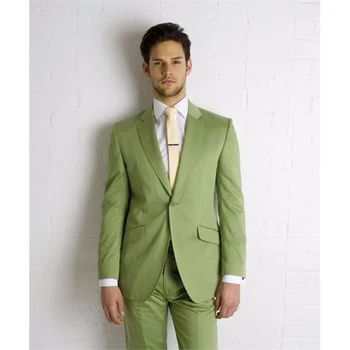 

New Mens Suits Groomsmen Notch Lapel Groom Tuxedos terno masculino 2017 Olive green Wedding Best Men Suit (Jacket+Pants+Tie)