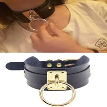 Kawaii, для женщин, девушек, мужчин, готика, сексуальный, из искусственной кожи, 1 кольцо, связывание, рабыня, воротник, фетиш, БДСМ, уплотнительное кольцо, колье