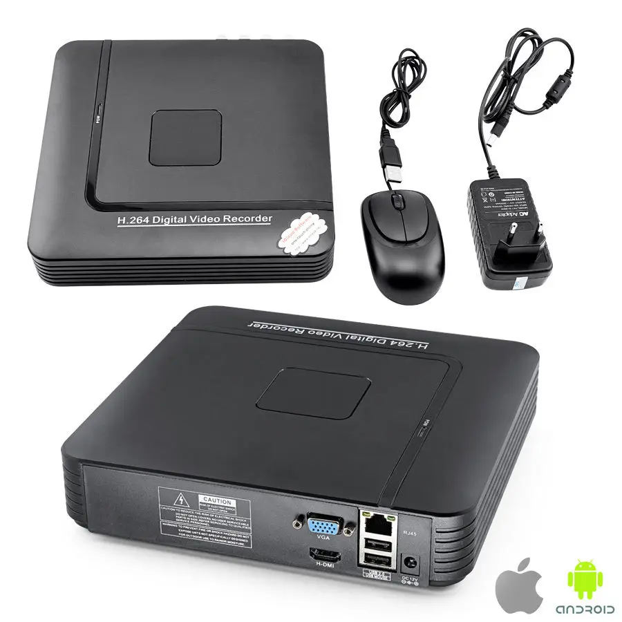 CCTV System 4CH MINI NVR DVR Security Standalone CCTV IP Camera HD Video Recorder WiFi Cloud Security camera System