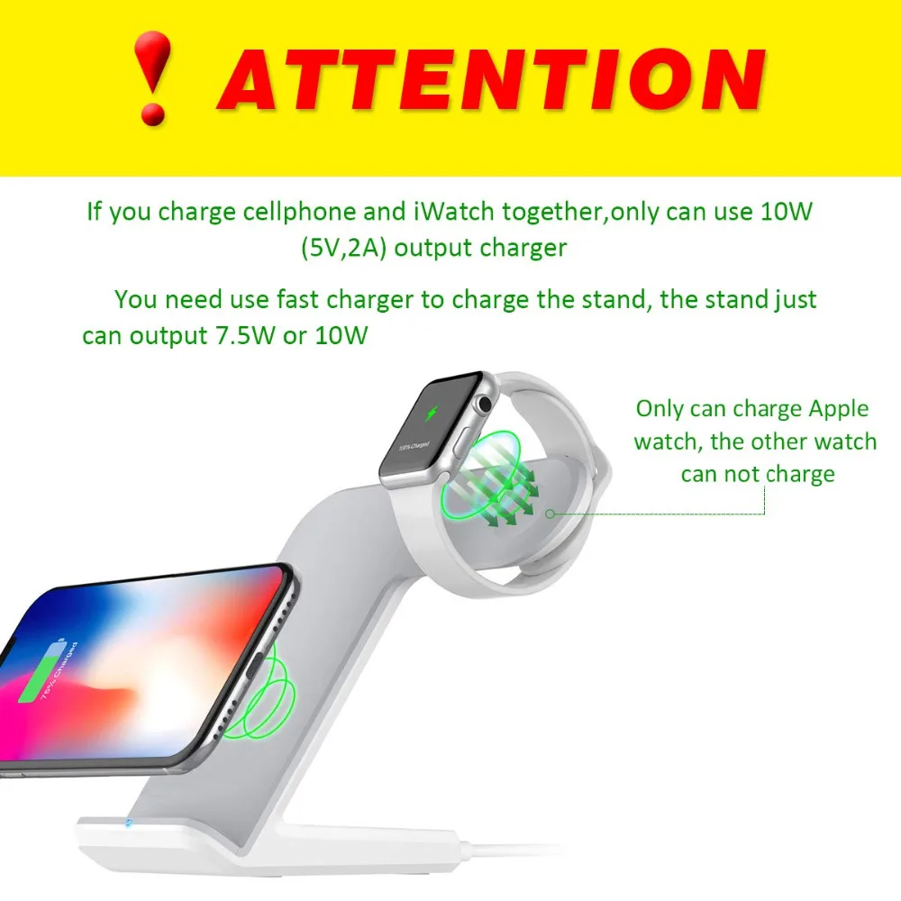 PORTEFEUILLE 2in1Dual Qi Wireless Charger Fast stand dock For Iphone X 10 XS MAX XR 8 Plus And Apple Watch 4 3 Induction Charger (18)