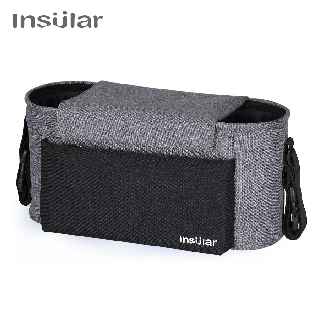 Insular العلامة التجارية الطفل حفاضات حقيبة متعددة الوظائف الأم الحفاض حقيبة عربة أطفال أزياء الطفل شنقا التخزين المنظم حقيبة للطفل الرعاية