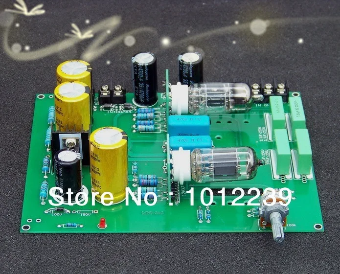 Assembled 12AX7+12AT7 MATISSE tube preamp board