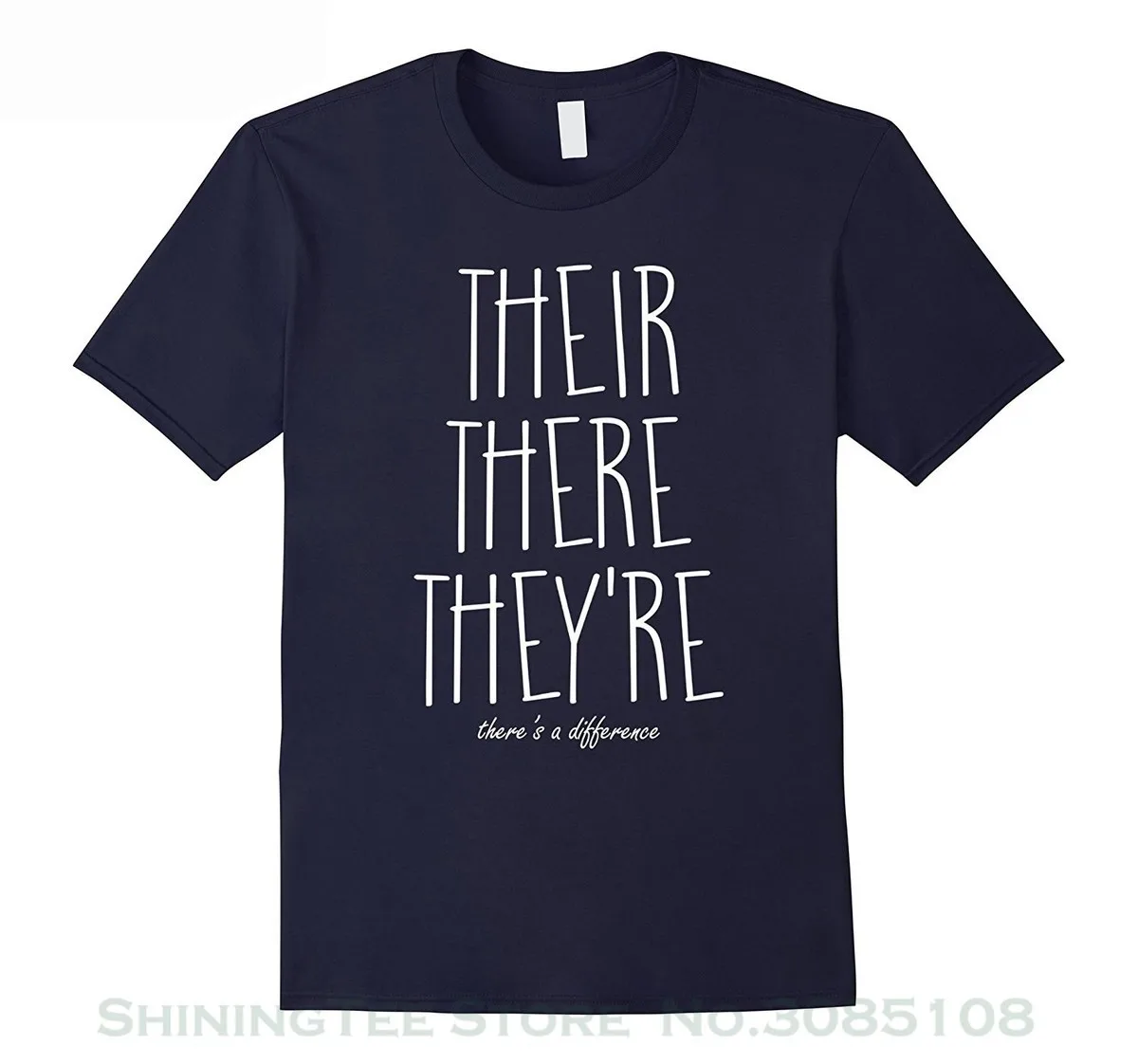 

Cartoon Print Short Sleeve T Shirt Free Shipping There Their They're, Funny Grammar T-shirts Short Casual Cotton tshirt men