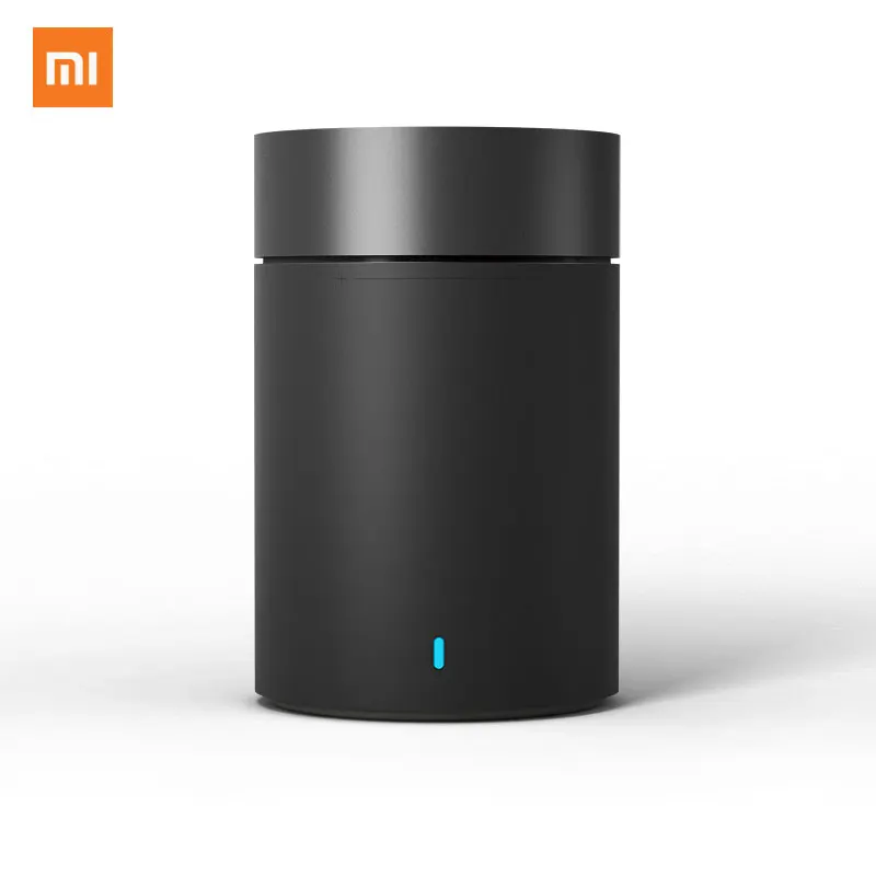 Новейший Xiaomi Bluetooth динамик Cannon2 металлический беспроводной динамик s сабвуфер Handsfree MIC HiFi портативный - Цвет: Черный