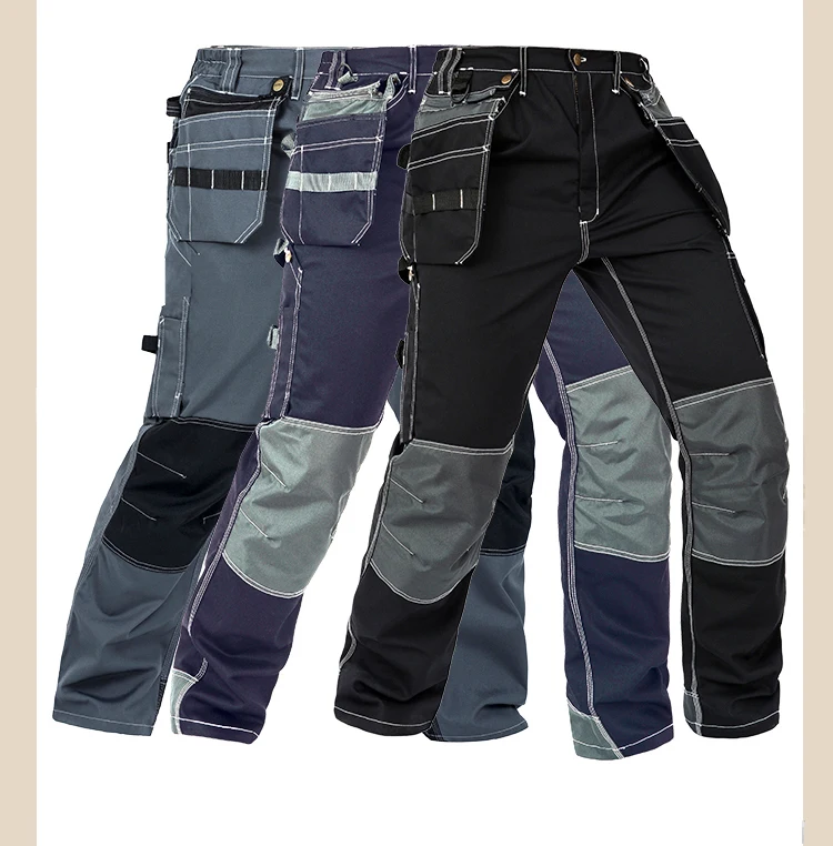 Мужские рабочие штаны, многофункциональная одежда с карманами, рабочие брюки высокого качества, рабочие, механические, фабричные функциональные рабочие брюки