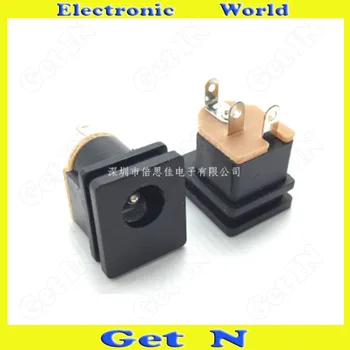 

200pcs DC Power Socket Outlet 5.5*2.1mm DC-015 Square Electrical DC Connectors High Quality