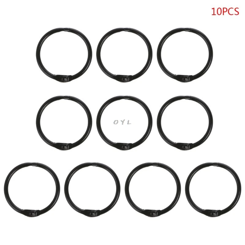 Metal Ring Binder, Metal Binder Ring 6 colors 10pcs Metal Loose Leaf Binder Ring Book Hoops DIY Albums School Office Supplies