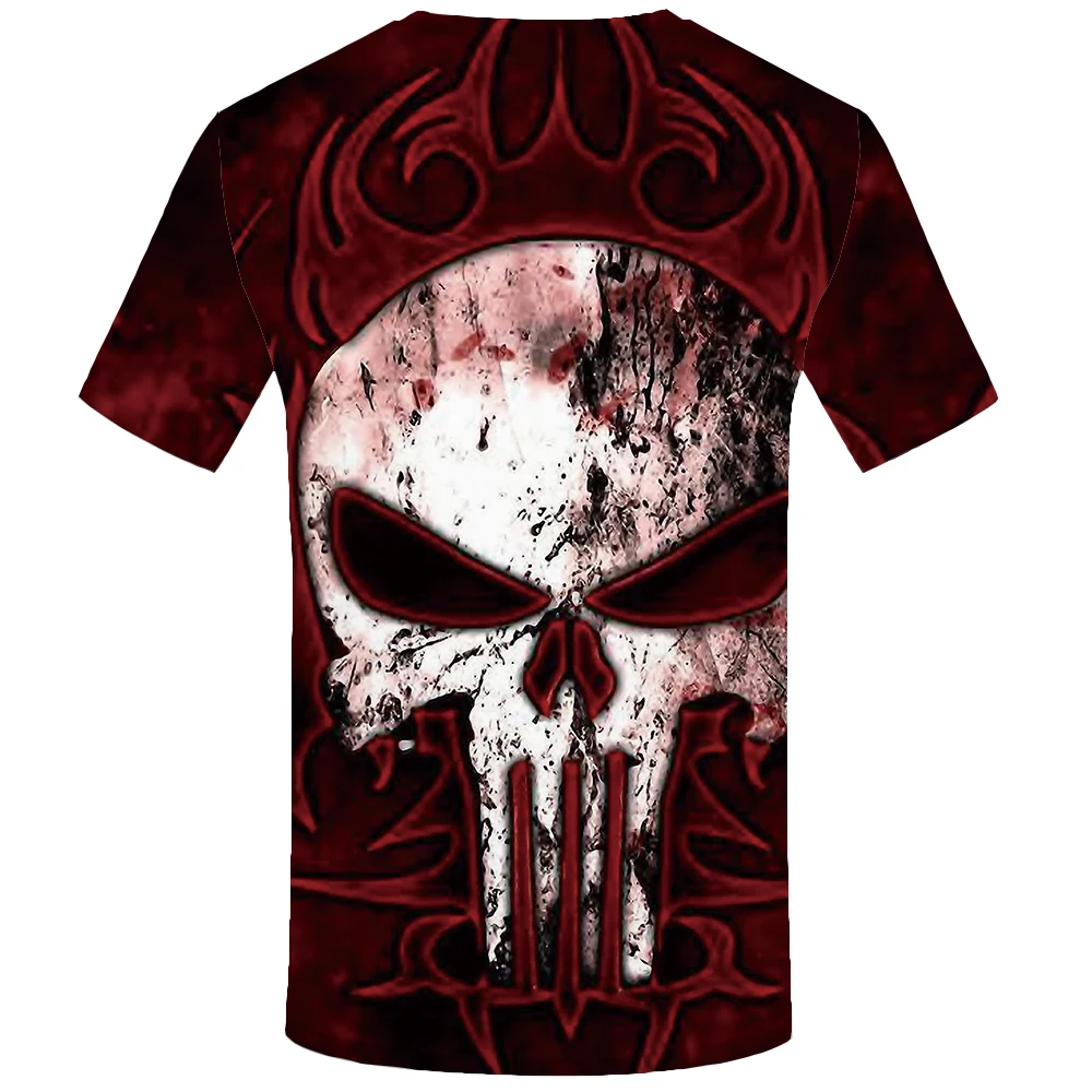 KYKU Skull Футболка мужская Devil футболка в стиле панк-рок одежда 3d футболка хип-хоп Футболка Повседневная крутая мужская одежда летний топ Homme