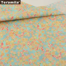 TERAMILA синий и золотой хлопок Ткань Жир четверти домашний текстиль Материал простыня Лоскутная см цветочный дизайн