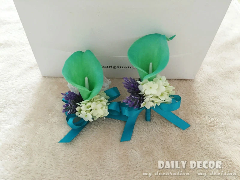 Biru Hijau Pu Calla Lily Bunga Pernikahan Pengantin Pria Korsase Boutonniere Bunga Pergelangan Tangan Pengantin Pernikahan Bunga Tangan Pengantin Buatan Bunga Kering Aliexpress