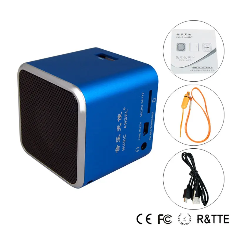 New Products Original Music Angel for Smart phone speaker support U-disk high Quality for computer sound equipment MD07U blue