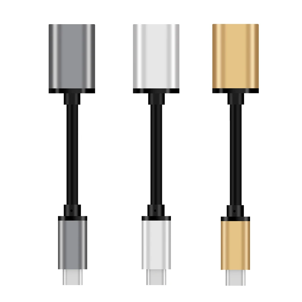 OTG алюминиевый USB-C кабель адаптер Тип C к USB 3,0 A Женский OTG USB C адаптер для samsung Xiaomi MacBook подключение USB диск