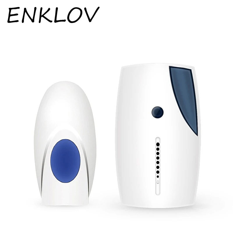 

ENKLOV Wireless Call 36 Chimes Songs Receiver Waterproof Plug-in Type LED Wireless Smart Door Bell Wireless