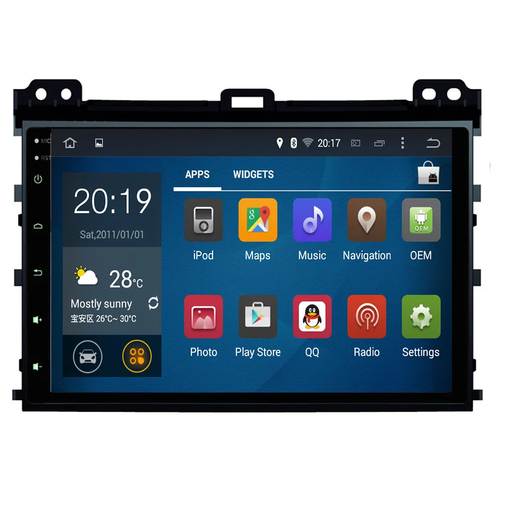 Автомобильный DVD-плеер 9 &quot1024*600 Восьмиядерный Android 10 для Toyota Prado 120 Land Cruiser 2004-09