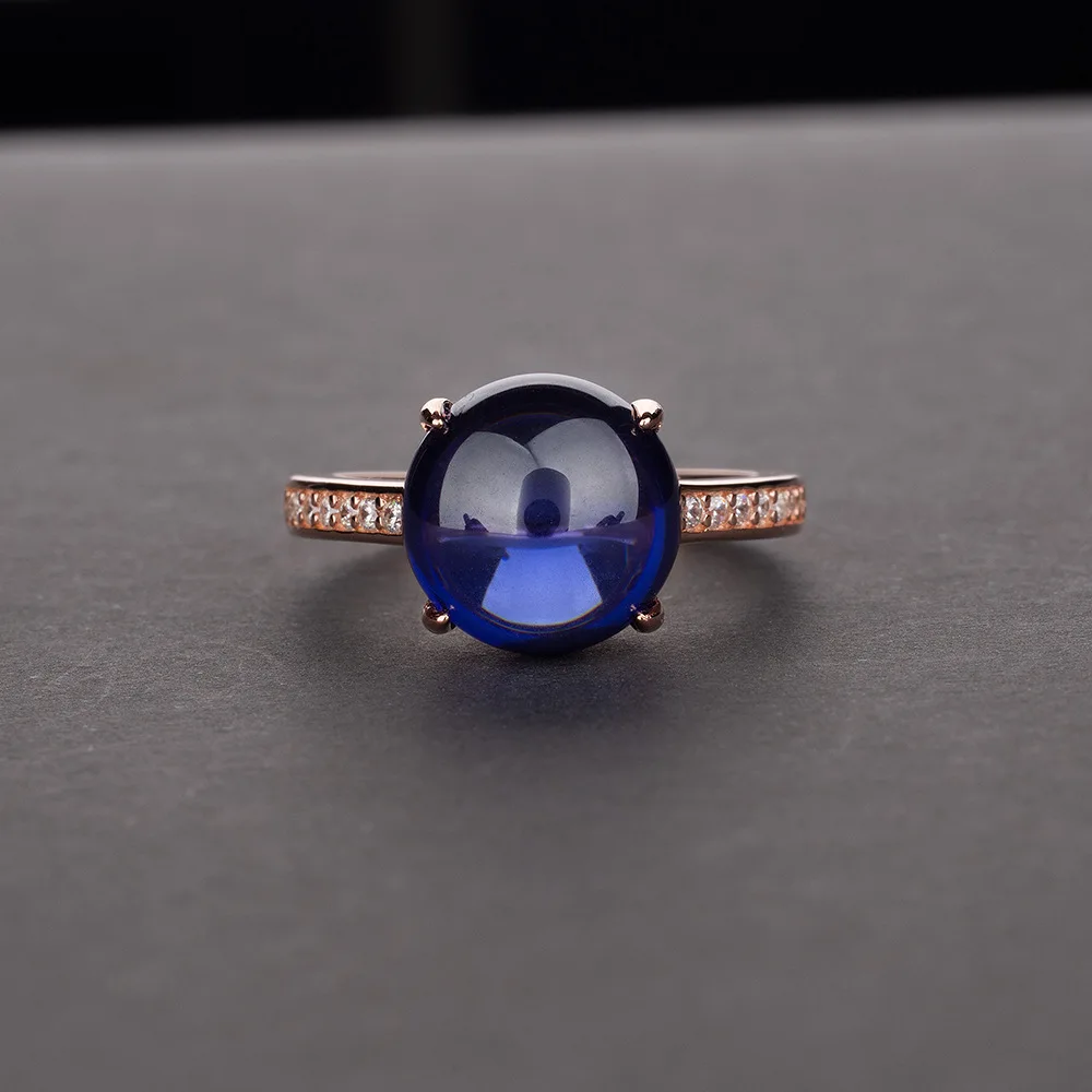 Dark Blue OneRain, классика,, 925 из стерлингового серебра, рубиновое, цитрин, сапфир, аметист, драгоценный камень, обручальные кольца, ювелирные изделия, 5-12 - Цвет камня: Dark Blue