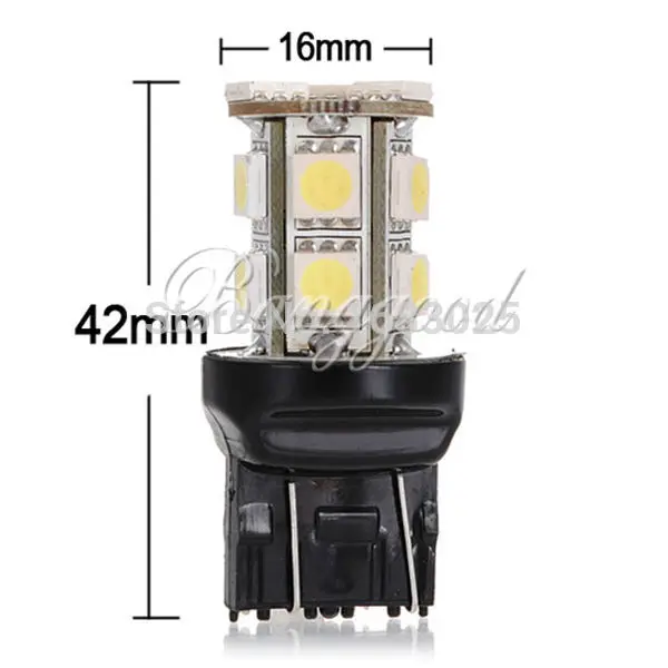 1 шт. большая акция T20 W21/5 W 7443 13 SMD 5050 светодиодный чистый белый автомобильный светильник, источник тормоза, стояночный обратный светильник, лампа DC12V