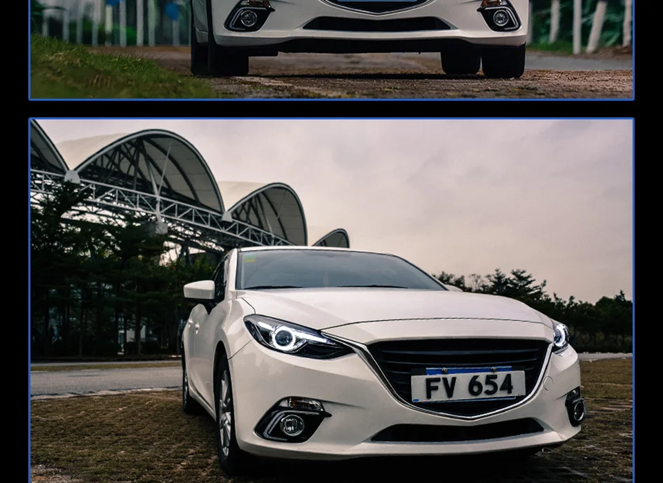 AKD автомобильный Стайлинг для Mazda 3 фары- azda3 Axela светодиодный фонарь светодиодный DRL Hid головной фонарь Ангел глаз Биксеноновые аксессуары