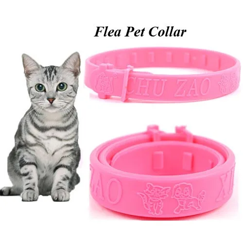 20pcs/lot Soft Silicon Pet Cat Flea Collar Adjustable Practical Tick