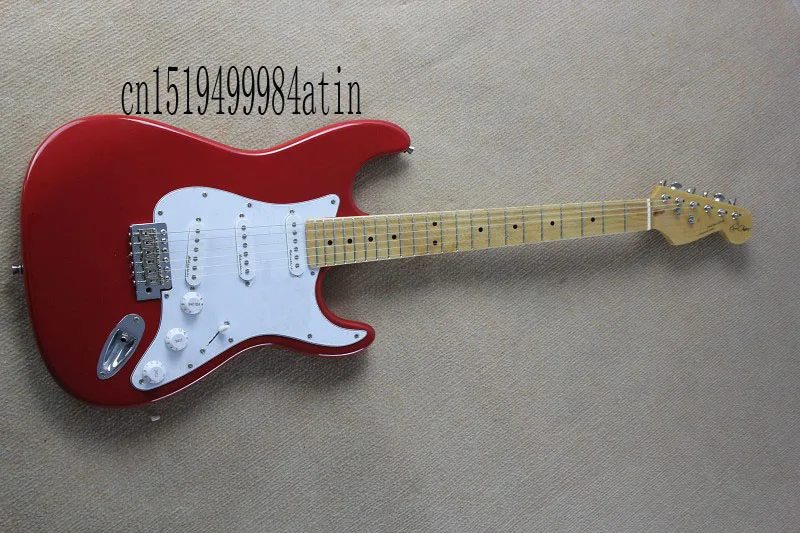

Free shipping New Arrival stratocaster Electric Guitar Strat Guitar, High Quality Red matt tremolo Electric guitar