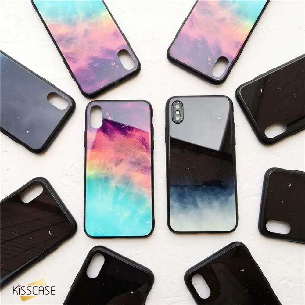 KISSCASE чехлы для телефонов с глянцевым стеклом SKY huawei mate 20 P30 Pro P20 Lite P умные Чехлы Honor