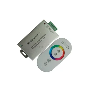 

10X Aluminum shell remote touch RF wireless RGB LED controller DC12-24V 18A input express free shipping