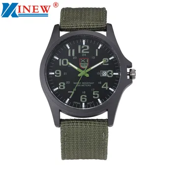 Fabulous XINEW Luxury Outdoor Sports Men's Watch Calendar Date Mens Steel Analog Quartz Watch Military erkek kol saat relogioi