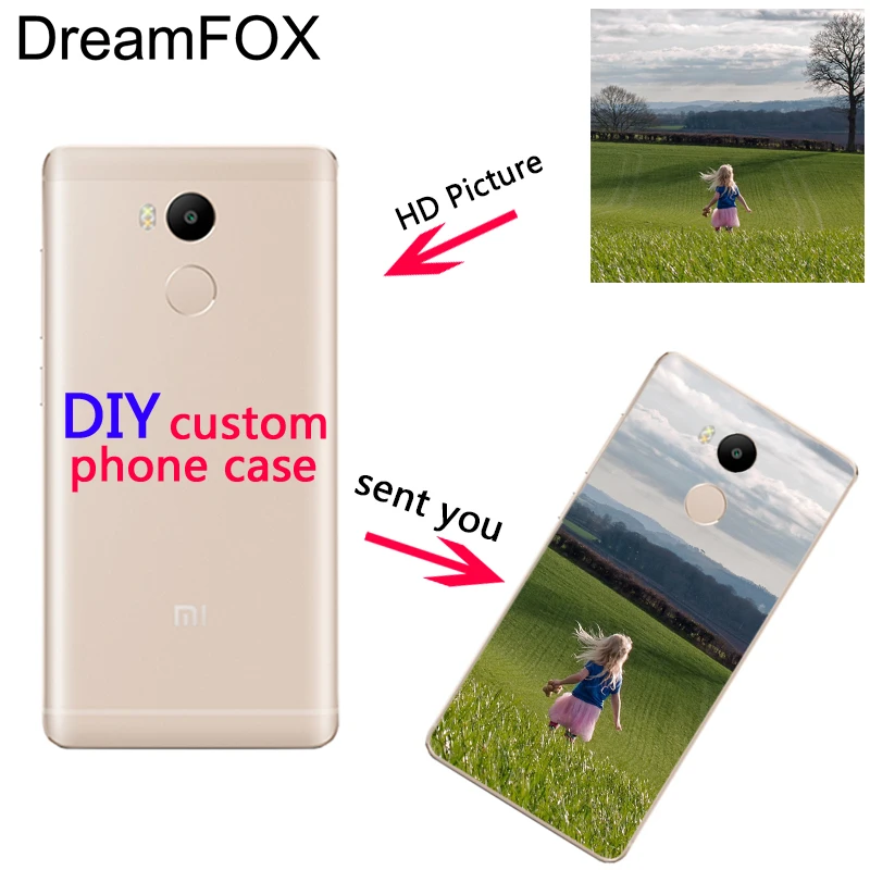 

DREAMFOX Customized DIY Soft TPU Silicone Case Cover For Xiaomi Redmi Note 3 4 5 Plus 3S 4A 4X 5A Pro Global