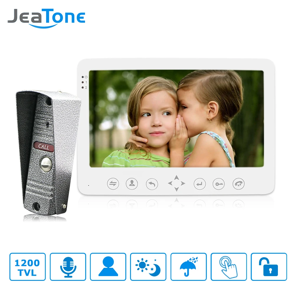 Видеодомофон JeaTone устройство со встроенной памятью 7 дюймов 1 наружная камера