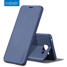 X-Уровень Флип кожаный чехол для samsung Galaxy A7 A5 A3 J3 J5 J7 премьер 2016/2017 A6 A8 плюс 2018 S8 S9 плюс Примечание 5 8 чехол
