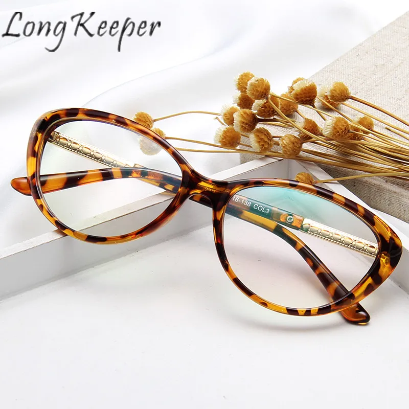Long Keeper Eyeglasses Cat Eye Men Eyewear Frame Women Men Eye Glasses