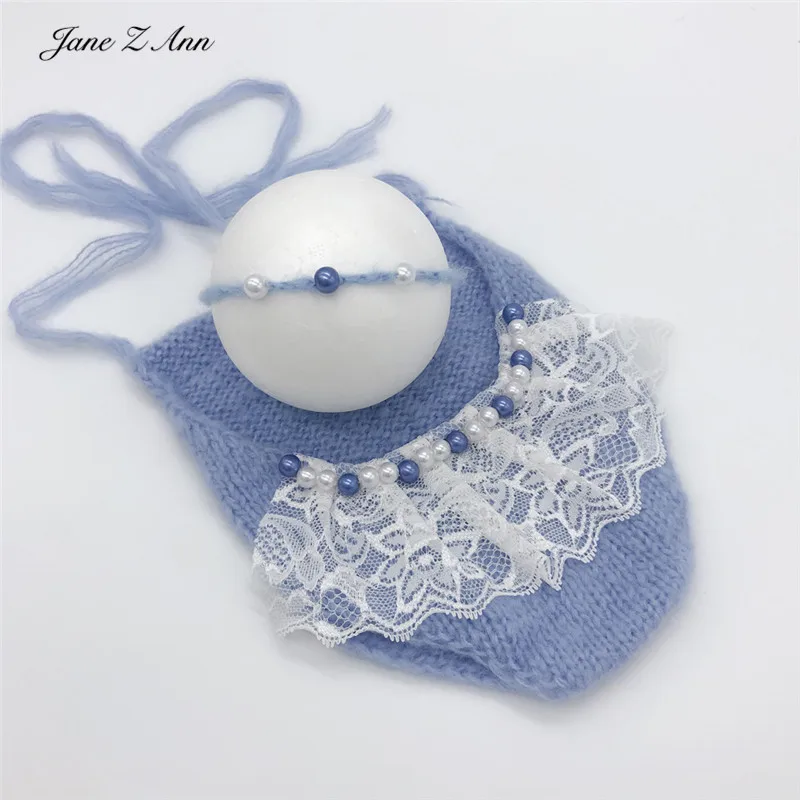 Jane Z Ann одежда для фотосъемки новорожденных Детская повязка на голову из мохера и