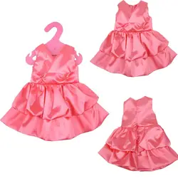 Сливовый фиолетовый двухслойное платье подходит для см ребенка 43 см куклы и более 18 дюймов девушка кукла лучший подарок