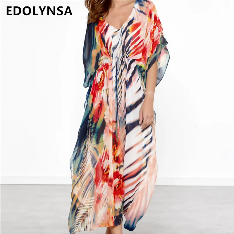 

Beach Dress Kaftan Pareo Sarongs Sexy Cover-Up Chiffon Bikini Swimwear Tunic Swimsuit Bathing Suit Cover Ups Robe De Plage #Q646