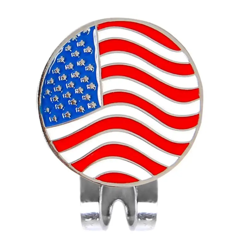 

HobbyLane Outdoor Golf Product 1.18 Inch Flag Design Golf Tag W Magnetic Golf Cap Clip Tag Golf Position Golf Marker Ball Marker