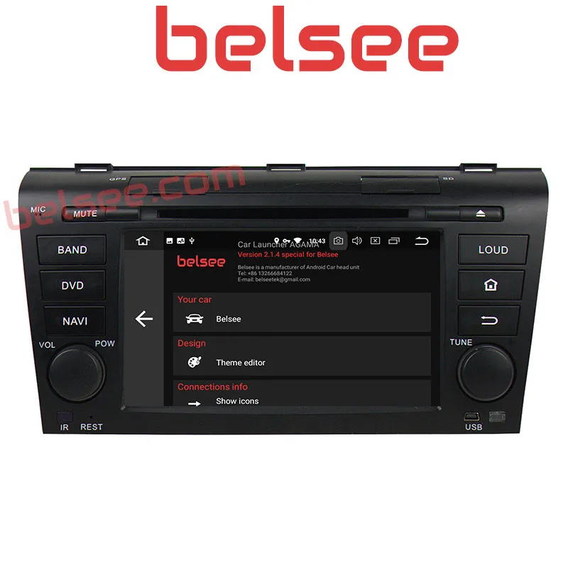 Sale Belsee Octa Core 4GB Android 8.0 DVD Player Multimedia Radio Car Stereo Navi GPS for Mazda 3 2003 2004 2005 2006 2007 2008 2009 2