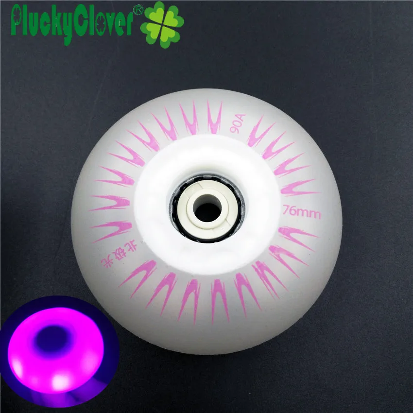 4pcs Flashing Inline Roller Skates Wheel 60mm 64mm 68mm 70mm Flash Wheel PU Sliding Skate Slalom Wheels Kids