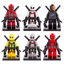 NEW hot 6 pçs/set Deadpool Super hero Figuras de Ação Blocos Tijolos brinquedos No box