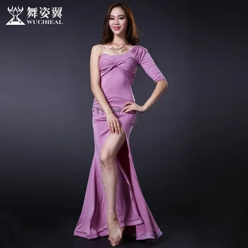 

Bellydance Costume Top Fashion Women Modal Bellydance Belly Dance Skirt Wuchieal Brand Woman Costume Performance Dress 2620