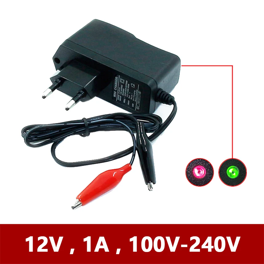 12V 1000ma Smart Lead Acid AGM GEL Battery Charger for Car Motorcycle DC 12 V Volt 1A 220V Motor 4ah 7ah 10ah 12ah 20ah Moto EU 12V 1000ma Smart Lead Acid AGM GEL Battery Charger for Car Motorcycle DC 12 V Volt 1A 220V Motor 4ah 7ah 10ah 12ah 20ah Moto EU