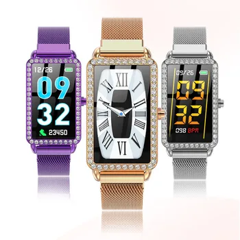 

Luxury diamond female smart watch heart rate blood pressure sleep monitoring outdoor sports pedometer bracelet #10