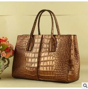Alligator Las Laptop Bags Genuine Leather Cross Section Square Alligator Las Laptop Bags Genuine Leather Cross Section Square Inclined Shoulder Bag Single